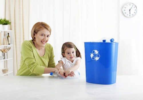 Residential waste removal services in action