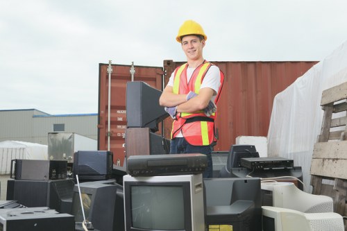 Construction debris being removed from a site